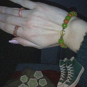 Kandi sage green bracelet